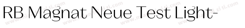 RB Magnat Neue Test Light字体转换